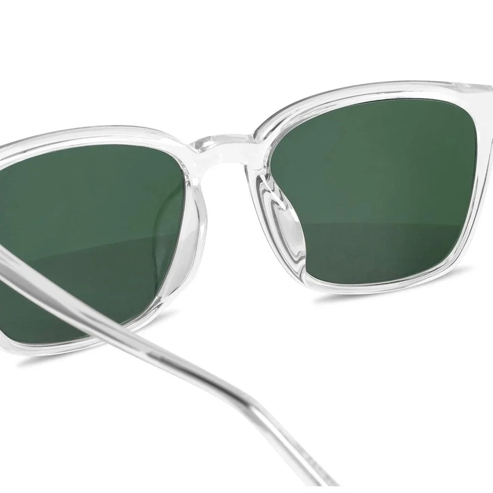 NWT‎ B.N.U.S Polarized Sunglasses Crystal Clear G-15 Corning Glass UV400